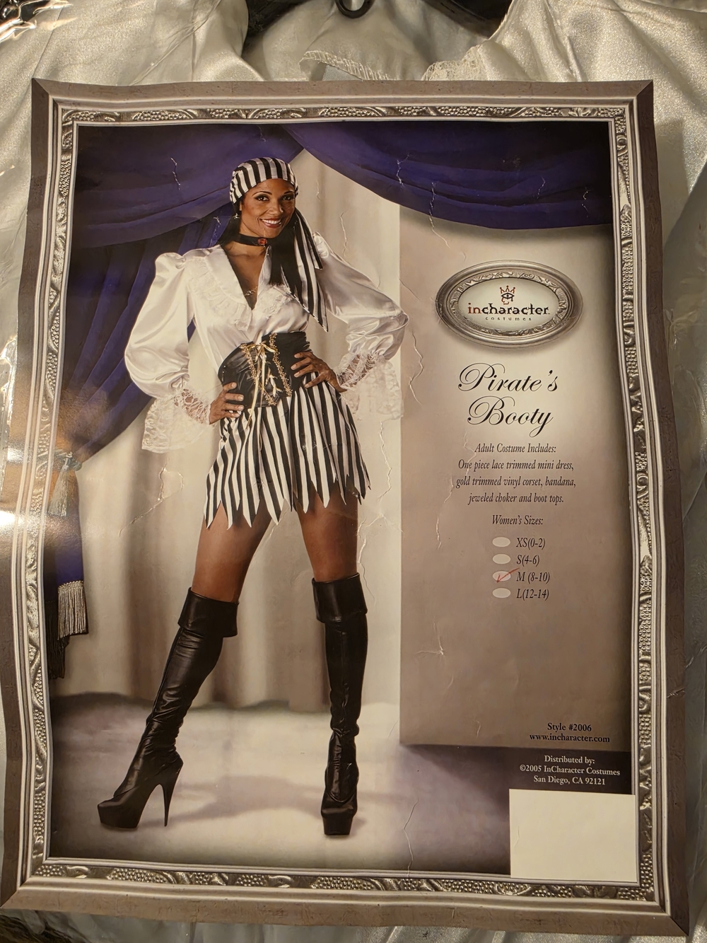 InCharacter Pirate's Booty Black & White Striped Mini Dress